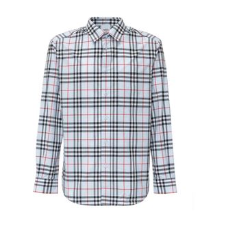 Burberry Chalcroft Geruite Katoenen Overhemd - Heren - Casual Overhemden - Blauw - XS - Katoen - Overhemden
