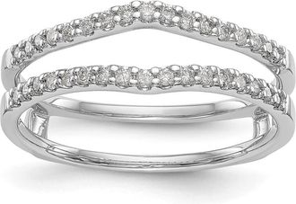 Diamond2Deal 14k White Gold Lab Grown Diamond Wedding Band Ring 1/4Ct Clarity- VS Color- D-E
