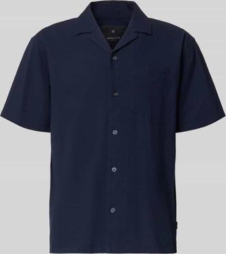 Jack & Jones Modern Fit Freizeithemd mit Brusttasche Modell BLASHAWN in Marine, Gr&ouml;&szlig;e XXL