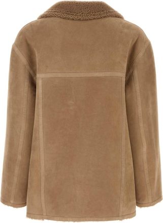 Fendi Mens Shearling Jacket Beige