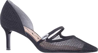 Nina Nashly Pointed Toe Cap Toe Mary Jane Pump in Black at Nordstrom, Size 7.5