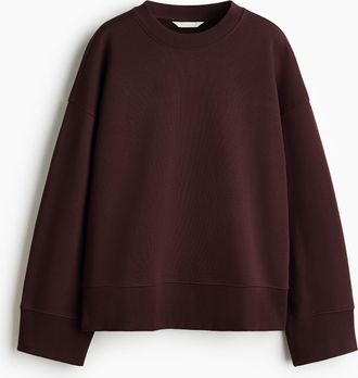 H&M Oversized Sweatshirt aus Baumwolle - Brown