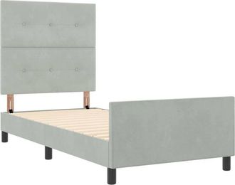 vidaXL Estructura De Cama Gris Claro 90 X 200 Cm Terciopelo Vidaxl