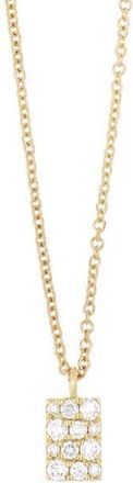 Bony Levy Katharine Pav&eacute; Rectangular Pendant Necklace in 18Ky at Nordstrom