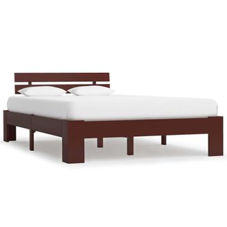 vidaXL Estructura Cama Sin Colch&oacute;n Madera Pino Marr&oacute;n Oscuro 120x200cm Vidaxl