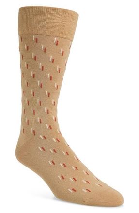 Cole Haan Dash Cotton Blend Dress Socks in Tan at Nordstrom