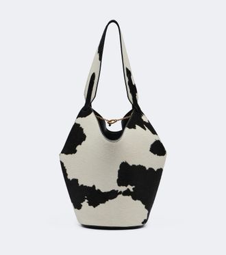 Khaite Lotus Mini calf hair and suede tote bag