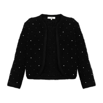 Frame Denim Cardigans, female, Black, Size: XS Wool Cardigan