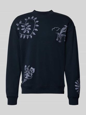 Scotch & Soda Sweatshirt mit Stitchings Modell DELFTS BLAUW in Marine, Gr&ouml;&szlig;e XXL
