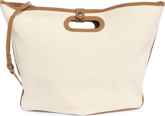 BCBGeneration Canvas Tote Bag with Pouch in Natural Caramel at Nordstrom Rack