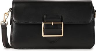 Kazar Zwarte tas met twee banden - Dames - Schoudertassen - Zwart - ONE Size - Leer - Tassen