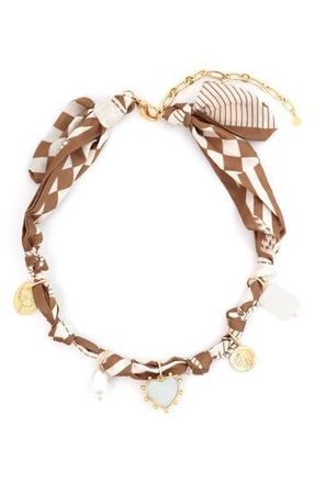 Panacea Charm Scarf Necklace in Brown at Nordstrom Rack
