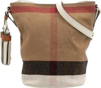 Burberry Pre-owned Bucket Bags, female, Multicolor, Size: ONE SIZE Pre-owned Canvas Shoulder Bag