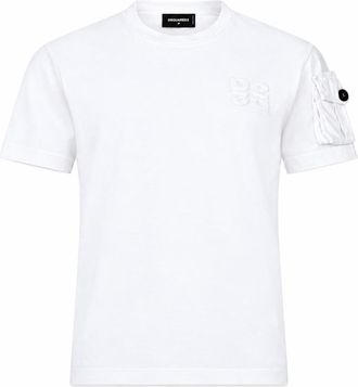 Dsquared2 White Logo Crew Neck T-Shirt