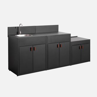 Sweeek Cucina Da Esterno Modulare In Acciaio, 3 Moduli