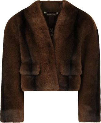 Glox Giacca in ecopelliccia - - Jackets - Donna - Marrone - XL