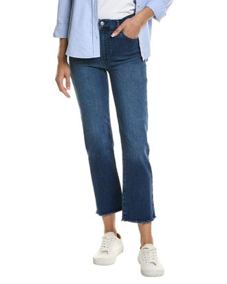 Frame Denim FRAME Le Sleek Thunderstorm Raw Fray Straight Crop Jean