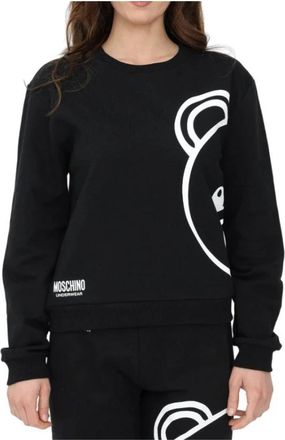 Moschino Underbear Zwarte Katoenen Sweater - Dames - Sweatshirts - Zwart - L - Katoen - Hoodies & sweatvesten