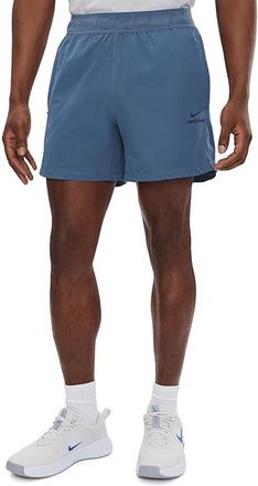 Nike 6 Pro Training Dri-FIT Shorts Mens Workout Light Army/Light Liquid Lime : 2XL 6, Polyester/Spandex