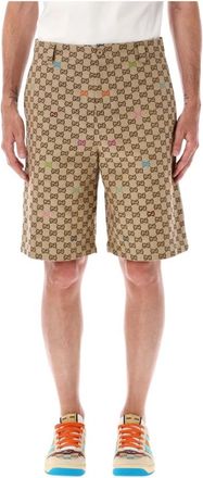 Gucci GG Canvas Shorts - Heren - Korte Broeken - Beige - S - Korte Broeken