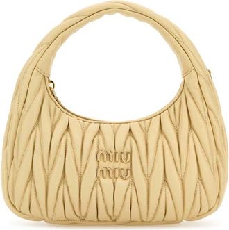 Miu Miu Cream Nappa Leather Wander Handbag