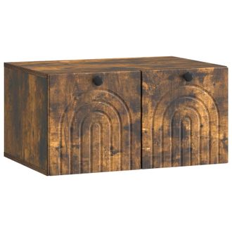 vidaXL Mueble Para Tv De Pared Roble Ahumado 59,5 X 41 X 30 Cm Vidaxl