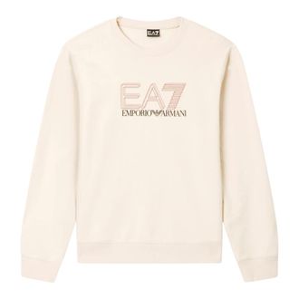 Emporio Armani Sweatshirts, male, Beige, Size: 2XL Visibility Cotton Zip-Up Sweatshirt