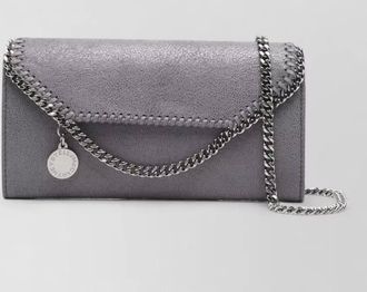 Stella McCartney falabella chain strap continental wallet clutch