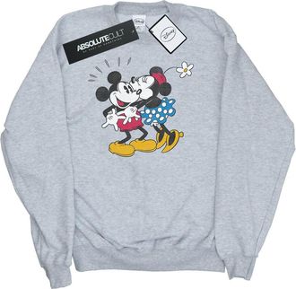 Disney Heren Mickey Mouse Mickey en Minnie Kiss Sweatshirt (Sportgrijs)