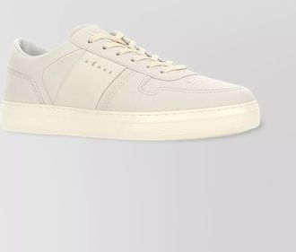 Hogan leather sneakers with logoed insert and padded ankle
