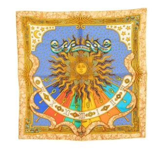 Herm&egrave;s Pre-owned Scarves, female, Multicolor, Size: ONE SIZE Pre-owned Carpe Diem Scarf
