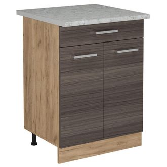 Vicco Mueble Bajo De Cocina R-line, Gris Noble, 60 Cm Et M&aacute;rmol, Vicco