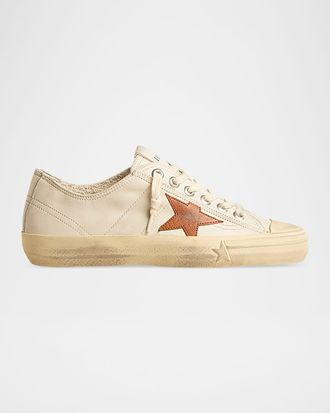 Golden Goose V-Star Leather Low-Top Sneakers