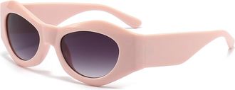 Generic Mens Outdoor Sunglasses Vacation Commuter Womens Decorative Sun Glasses(Pink)