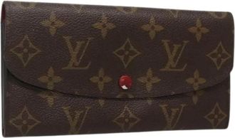 Louis Vuitton Pre-owned Emilie wallet - Dames - Vintage Accessoires - Bruin - ONE Size - Tweed - Vintage
