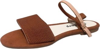 Generic Womens Wedge Sandals Ladies Solid Colour Flat Bottom Large Size One Buckle Strap Casual Women Walking 8 Summer White For Womens Sandels Slingback Smar