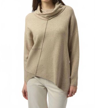 Joseph Ribkoff Asymmetrical Knit Pullover Sweater In Oatmeal