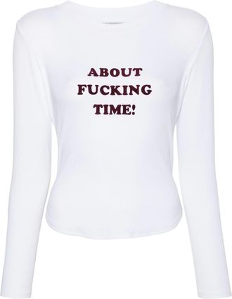 Stella McCartney Stella Mc Cartney About F*Time Langarm-T-Shirt