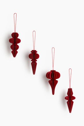 H&M 4er-Pack Weihnachtsdeko - Rot