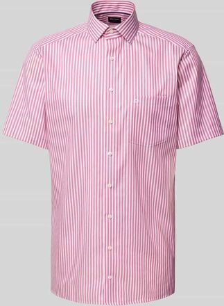 Olymp Modern Fit Business-Hemd mit Kentkragen in Pink, Größe 41