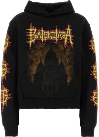 Balenciaga Hoodies & sweatvesten, Dames, Zwart, S, Medium Fit Hoodie
