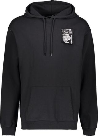 Fred Perry Hoodie met Destroyed Effect - Heren - Hoodies - Zwart - L - Katoen - Hoodies & sweatvesten