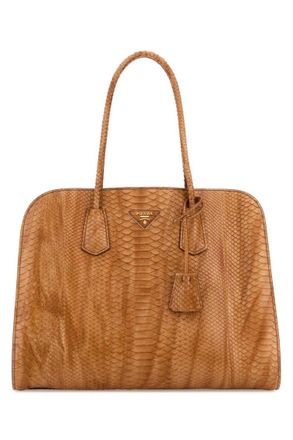 Prada Orange Logo Large Shoulder Bag