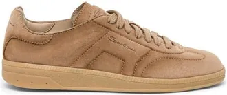 Santoni Womens Leather and Suede DBS Oly Sneaker in Brown - Suede Leather at Nordstrom, Size 8.5