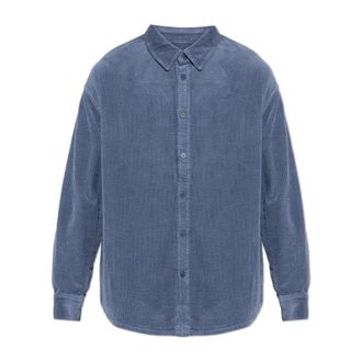 American Vintage American Vintage, Casual Shirts, male, Blue, Size: M/L Padow Corduroy Shirt