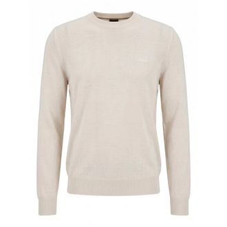 HUGO BOSS Merino Wol Trui - Heren - Truien - Grijs - Maat: XL Wol