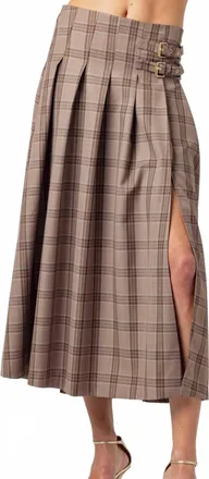Sundays Casini Plaid Skirt In Mocha