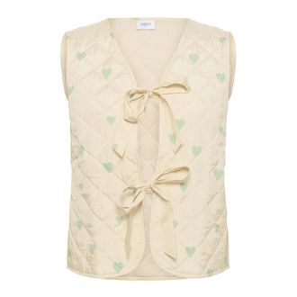 Saint Tropez Evitta SZ Quilt Vest - Jackets - Mujer - Beige - XL
