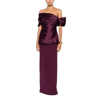 Solace London Dames, Jurken, Paars, Maat: XS Satijn