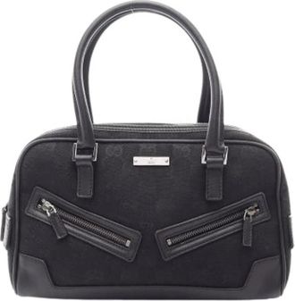 Gucci Pre-owned GG Canvas Handtas - Dames - Vintage Handtas - Zwart - ONE Size - Leer - Vintage